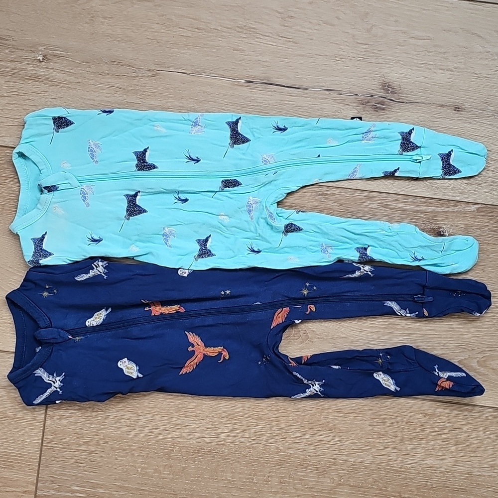 0-3M Kyte Baby Zippered Footie Bundle In Blue